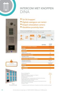 Intercom Dina inbouw
