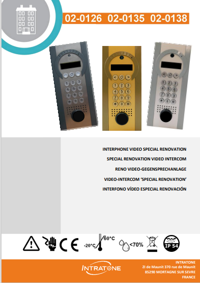 RENO opbouw video Intercom